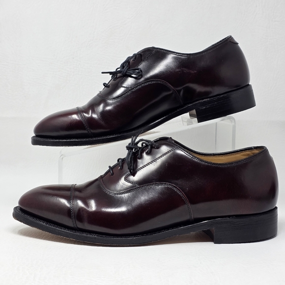 Johnston & Murphy Optima Mens Melton Oxford Size 8.5 Burgundy Cap Toe Shoe USA main image 9
